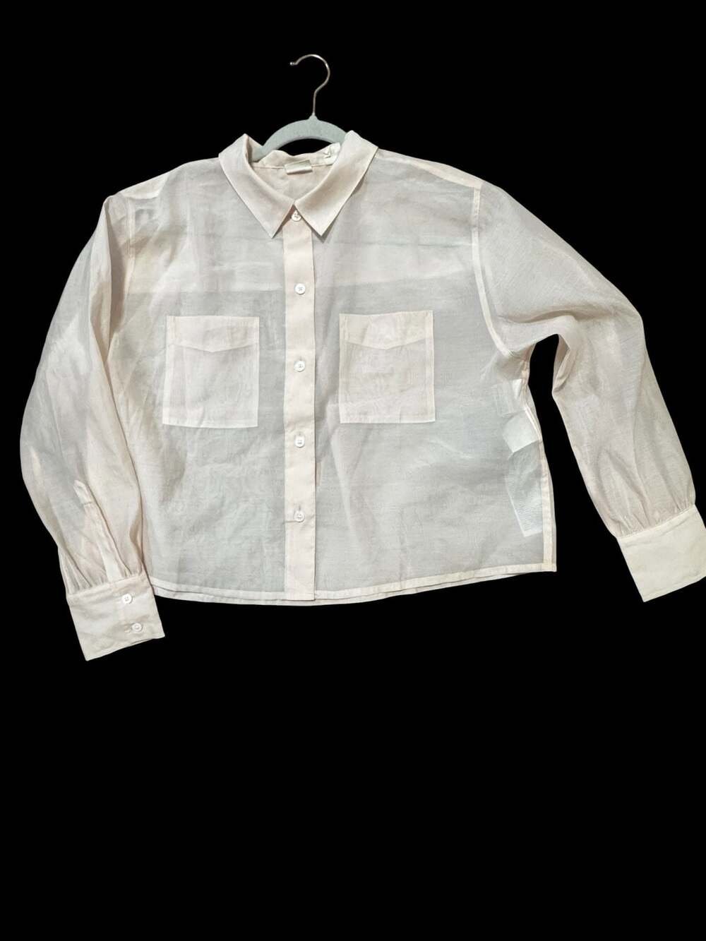 Levi's Women's Baby Pink Sheer Button-Down Shirt